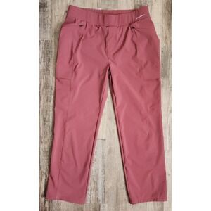 Eddie Bauer Travex Crop Pull On Women's Pants Size 8 Maroon Red Stretch